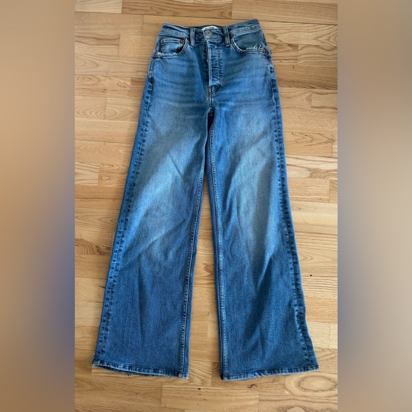 Re/Done Pants - Re/done 70’s ultra high wide leg  jeans 23 24